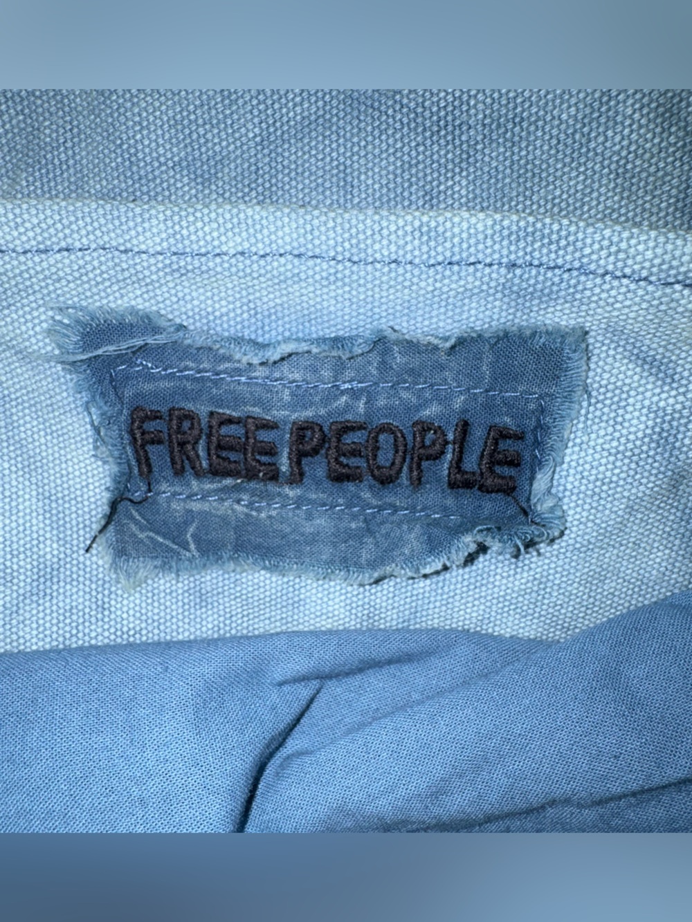 NWT Free People Camp Crush Sling Bag ~ Blue - Picture 10 of 11